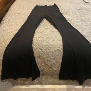 Black off line flare leggings